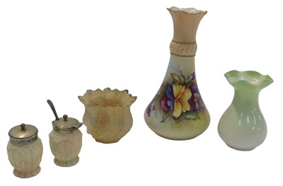 Lot 542 - A group of blush porcelain, comprising a pair...