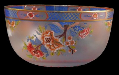 Lot 570 - A 20thC Jarra Atlantis frosted glass bowl,...