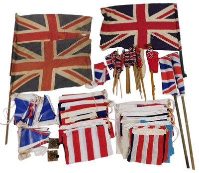 Lot 579 - A group of Union Jack flags, bunting, etc.  (2...