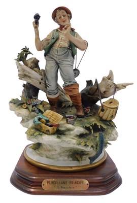 Lot 511 - A Capodimonte Porcelaine Principe figure,...