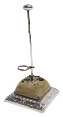 Lot 625 - A George V silver mounted hat pin stand, the...