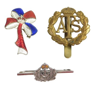 Lot 637 - A Royal Navy silver and enamel sweetheart...