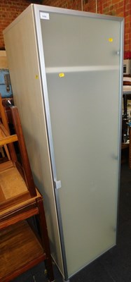 Lot 1008 - A glass-fronted single door cupboard,...