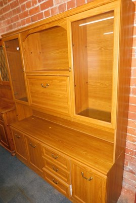 Lot 1025 - A modern dresser unit, with two glazed doors,...