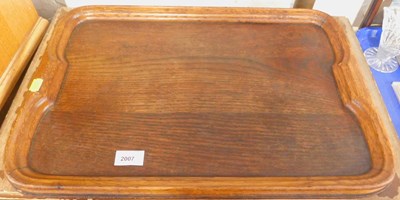 Lot 2007 - An oak butler's style tray.