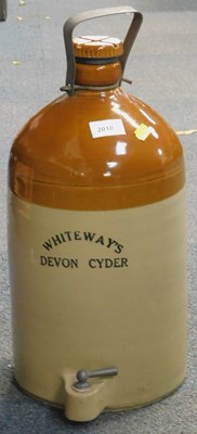 Lot 2010 - A stoneware jar, marked for Whiteways of Devon...