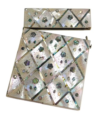 Lot 682 - A Victorian mother of pearl calling card...