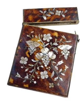 Lot 683 - A Victorian tortoiseshell and mother of pearl...