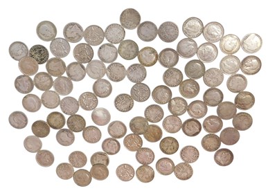 Lot 695 - A group of Victorian and later silver and part...