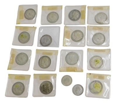 Lot 703 - A group of pre 1920 one florin coins.