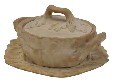 Lot 712 - A Victorian unglazed stoneware twin handled...