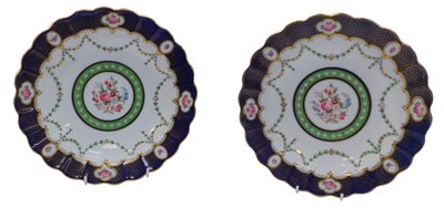 Lot 713 - A pair of Copeland Spode porcelain plates,...