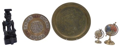 Lot 715 - A group of Eastern items, comprising a brass...