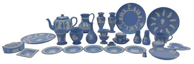 Lot 720 - A group of Wedgwood blue Jasperware, to...
