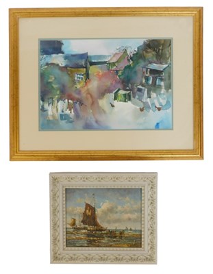 Lot 766 - 20thC School. A study of a building,...