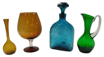 Lot 734 - A group of coloured glassware, to include a...