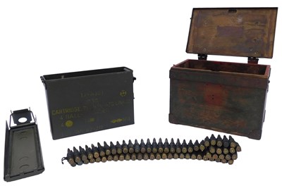 Lot 744 - An early 20thC wooden and brass bound...