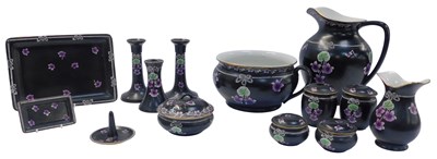 Lot 751 - Shelley pottery dressing table wares, each...