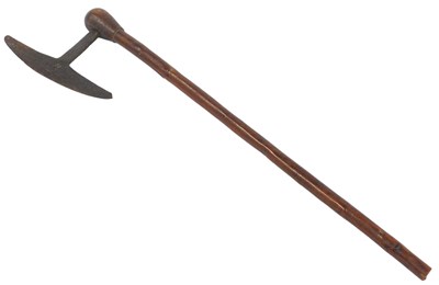 Lot 753 - A 19thC axe, possibly Zulu, with an iron blade...