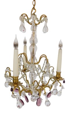 Lot 759 - A 20thC Venetian style brassed and glass three...