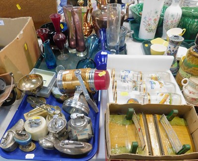 Lot 2036 - Household glassware, to include coloured glass...