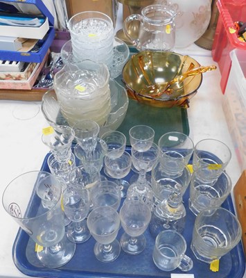 Lot 2042 - A group of glassware, to include a salad bowl...