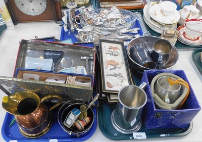 Lot 2048 - A group of metalware, including tableware,...