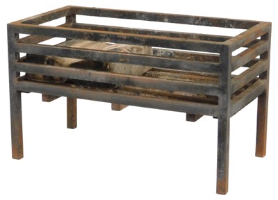 Lot 783 - A cast iron fire basket, of rectangular...