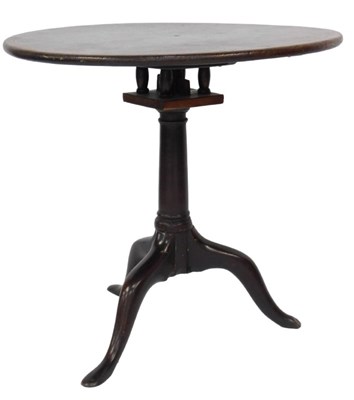 Lot 805 - A 19thC mahogany tilt-top occasional table,...