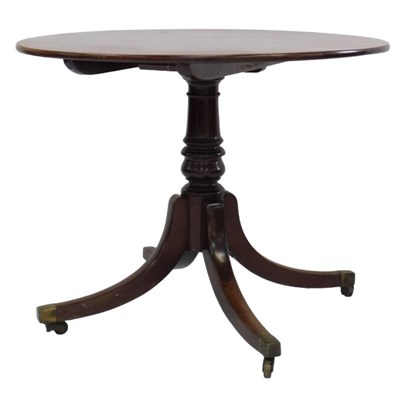 Lot 806 - A George III mahogany tilt top table, the...