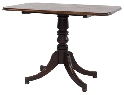 Lot 809 - A 19thC mahogany tilt top table, the...