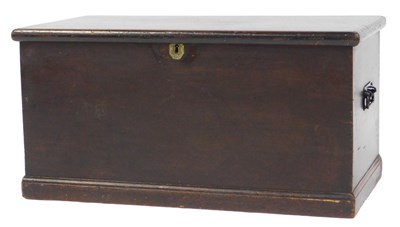 Lot 820 - A 19thC oak blanket chest, the hinged lid...