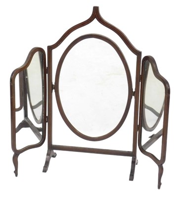 Lot 822 - An Edwardian mahogany chequer and boxwood...