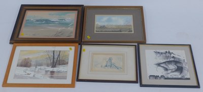 Lot 2064 - Pictures and prints, landscapes, portraits,...