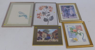 Lot 2068 - Pictures and prints, various subjects and...