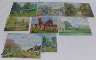 Lot 2073 - Pictures and prints, to include unframed oil...
