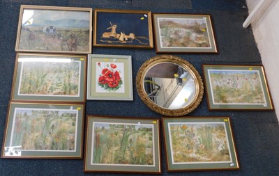 Lot 2074 - Pictures and prints, including landscapes,...