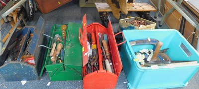 Lot 2076 - Tools, including three toolboxes containing...