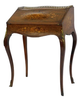 Lot 826 - A late Louis XV style rosewood and floral...