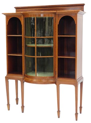 Lot 830 - An Edwardian mahogany and line inlaid display...