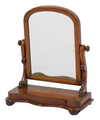 Lot 835 - A Victorian mahogany swing frame toilet mirror,...