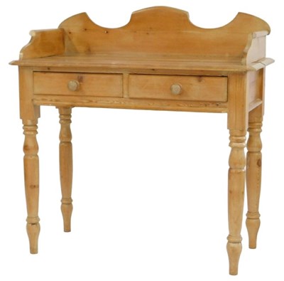 Lot 858 - A Victorian pine wash stand, with a raised...