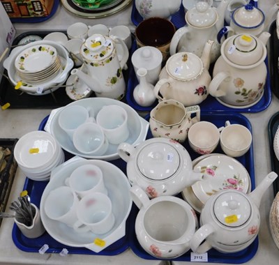 Lot 2112 - Teawares, ceramics, a group of teapots, coffee...