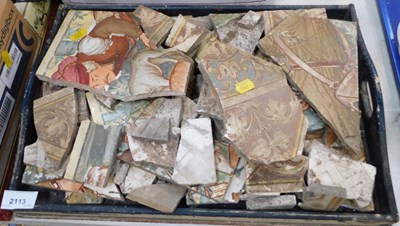 Lot 2113 - A selection of archaeological or ceramic tiles....