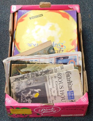 Lot 2123 - A box containing paper ephemera, including...