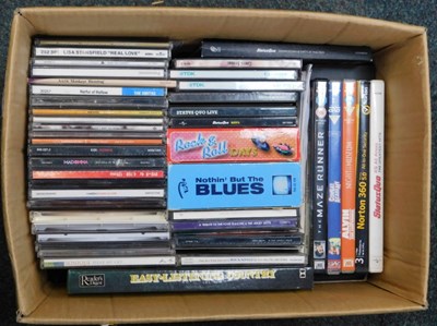 Lot 2130 - A group of CDs and DVDs, DVDs include Maze...