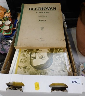 Lot 2092 - A box containing a quantity of sheet music.