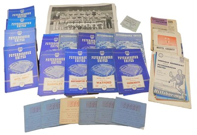 Lot 672 - Assorted Peterborough United football...