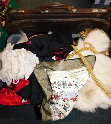 Lot 2143 - Textiles, including lace and crocheted work...