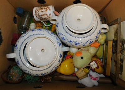 Lot 2158 - Ceramics and soft toys, including two large...